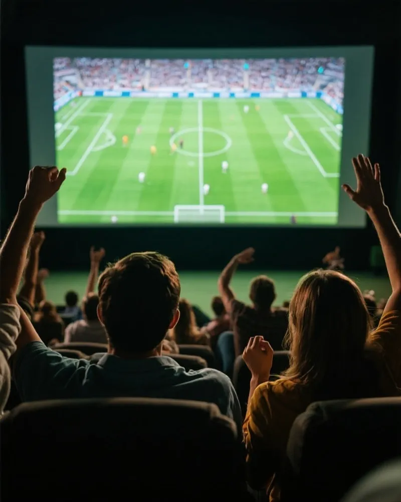 Fans watching live stream