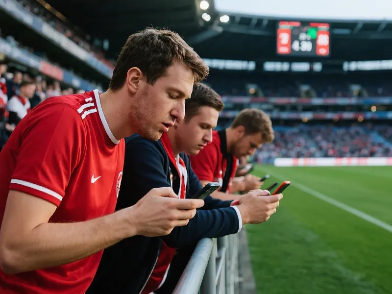 Fans checking live football scores
